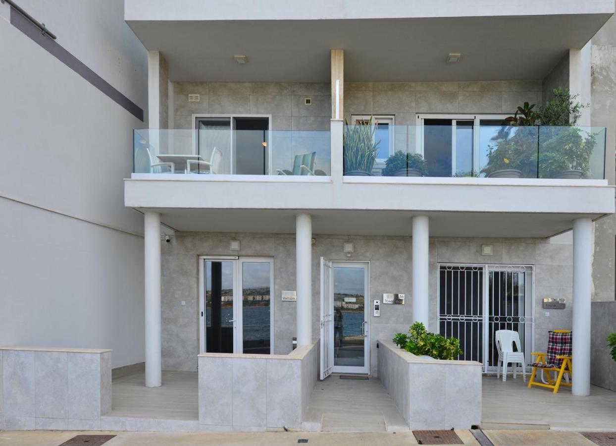 Beachfront With Seaviews Apartment No56 Award Winner Unbeatable Location For Closeness To The Sea Ideal For Guests Looking For Winter Spring And Autumn Breaks In Sunny Malta Also Ideal For Coastal Hikers 멜리에하 외부 사진